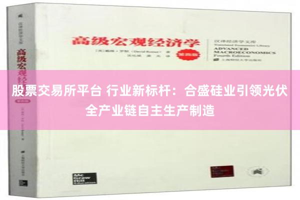 股票交易所平台 行业新标杆：合盛硅业引领光伏全产业链自主生产制造