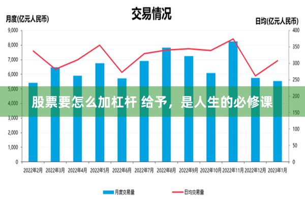 股票要怎么加杠杆 给予，是人生的必修课